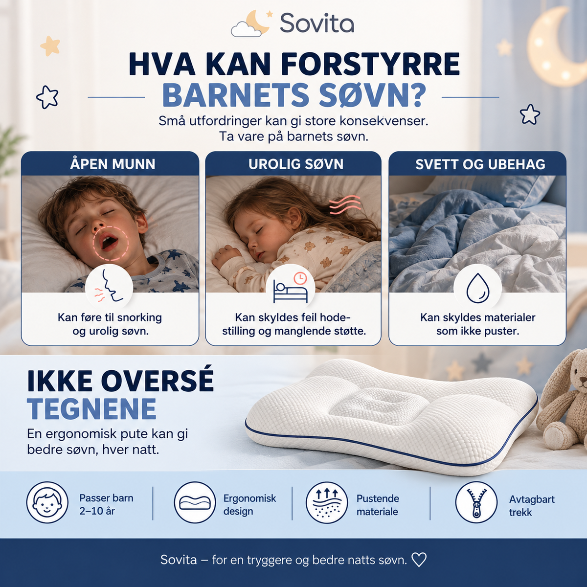 Sovita™ Ergonomisk Barnepute